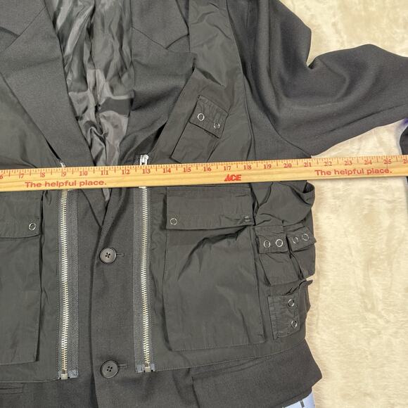 MCQ Alexander McQueen Genesis II Hybrid Utility Blazer Jacket Black IT 50 US 40 - Picture 11 of 13